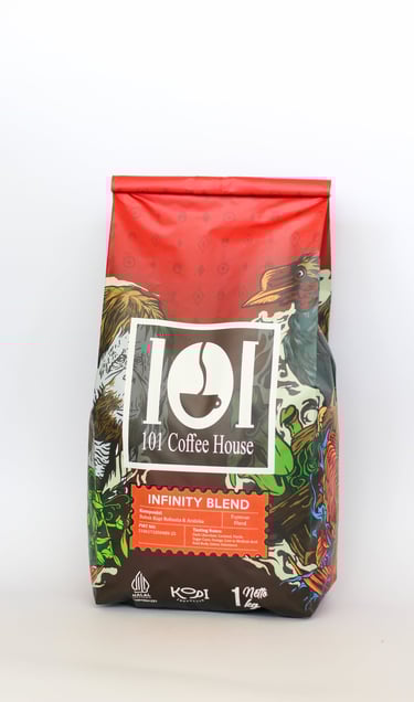 kopi blend produksi 101 coffee house dengan arabika bali dan robusta temanggung