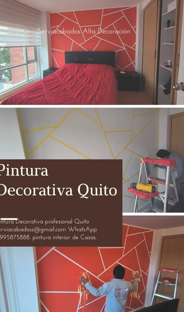 pintura decorativa  geométrica acabados de alta decoración  serviacabados