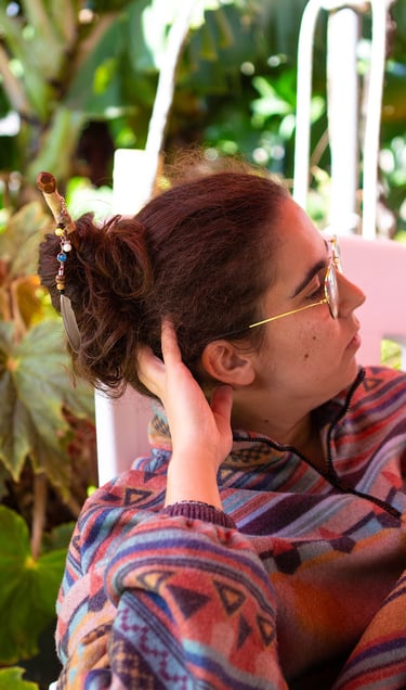 Palo de madera para el pelo