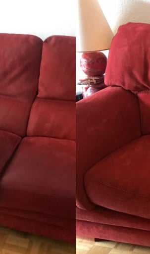 Nettoyage canapé en tissu à domicile à Toulouse – résultat après nettoyage professionnel