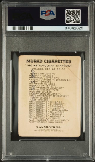 T51 Tobacco Card Northwestern Murad 1st Edition