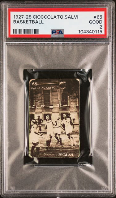 Rare Italian Chocolate Basketball Salvi Card 1920s