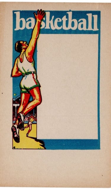 Rare 1930s Basketball Trade Card Illustrated