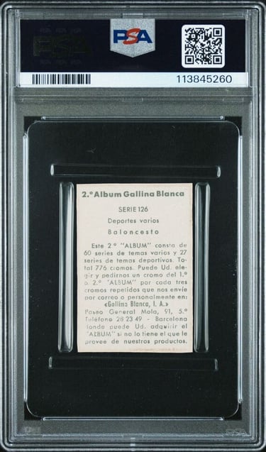 1949 Gallina Blanco Baloncesto Serie 126 No Number Back