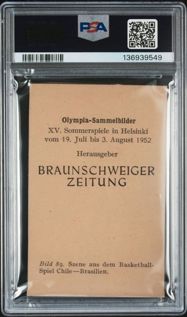 1952 Olympia-Sammelbilder XV Helsinki #89 Chili Vs Brazil Basketball Card (back)