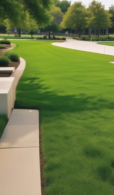 Summer image of a well groomed lawn
