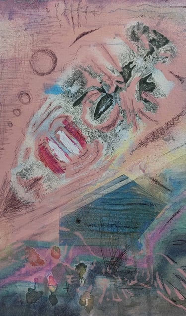 a painting abstract face