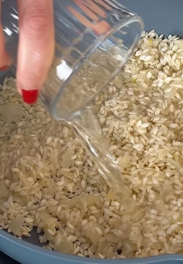 Deglaze with white Wine