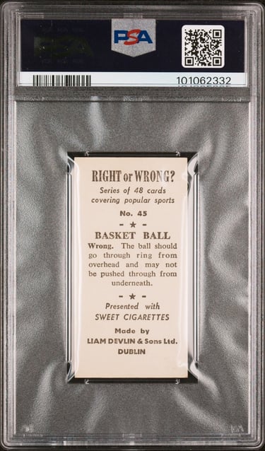 Rare Vintage Irish Basketball Card Highest ever graded