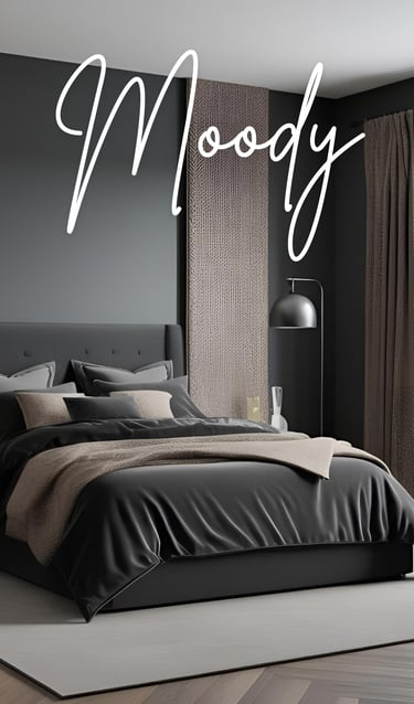 moody bedroom