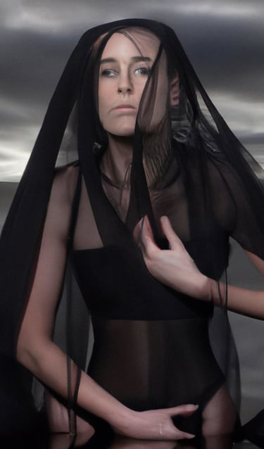 Scary, blurred face, creepy creature, grim reaper artwork ai-generated by LVF @lvf.lvx