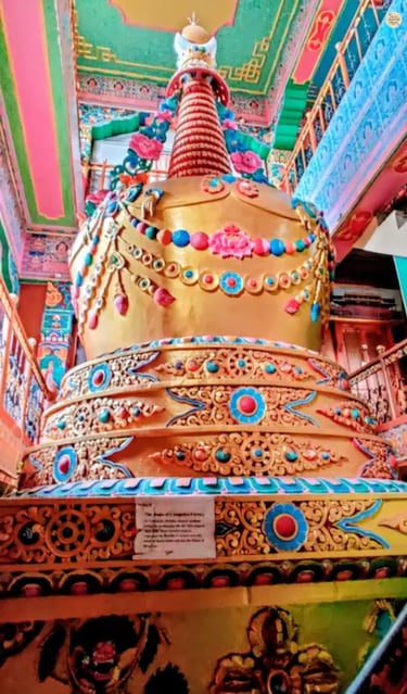 Tibetan Buddhist stupa at kalachakra Temple in McLeod Ganj, Dharamshala.