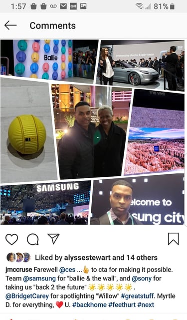 CES Show social media photo collage.