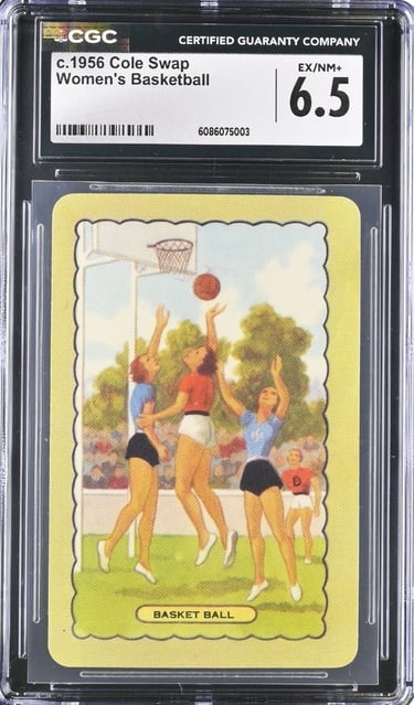 Rare vintage 1950s womens basketball card from Australia