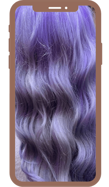 haircare collaboration brand ugc purple hair aesthetic