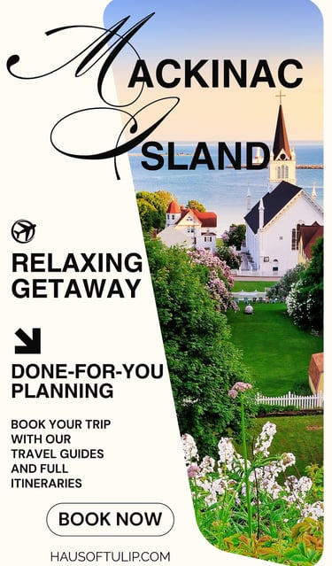 Mackinac Island 7-Day Travel Itinerary Editable Canva Template Trip Planner