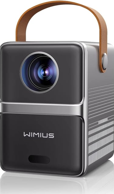 Mini Projector【Electric Focus】 WiMiUS Portable Projector 4K 1080P Support,15000 Lumen 5G WiFi Blueto