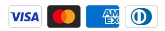 Logos Visa, Mastercard, American Express, Diners club