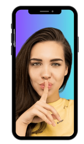 girl with index finger shhhhh