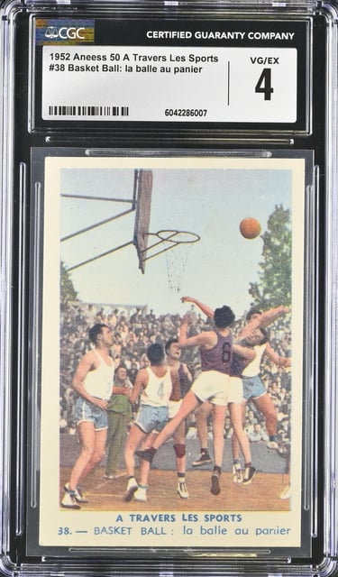 A travers les sports basket ball French rare card carte
