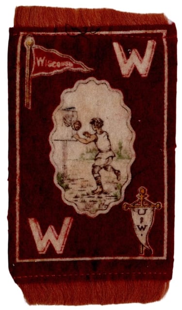 Wisconsin Vintage B33 College Basketball Felt