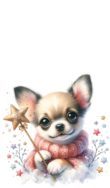 Cute chihuahua with stars