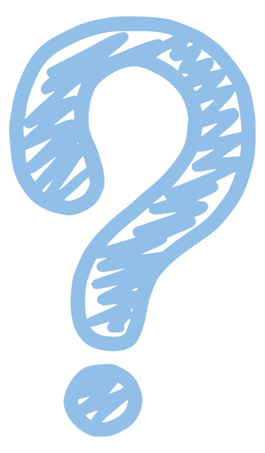 ponto de interrogação azul