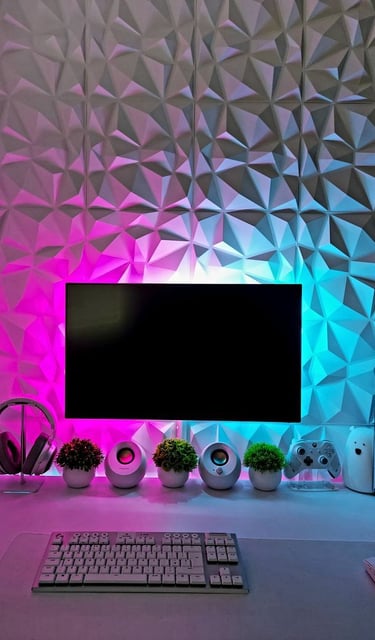 panneaux muraux 3d bureau gaming