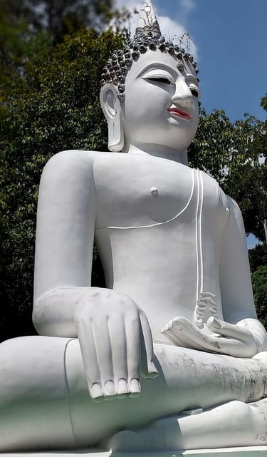 white buddha Luang Por Than Jai phang nga