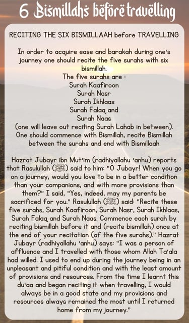 Sunnah Duas when Traveling Muslim