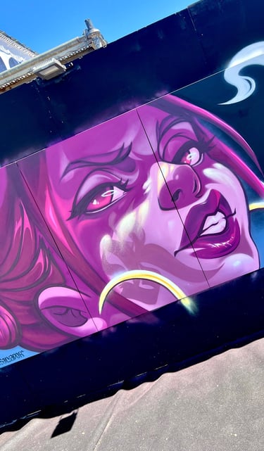 Live Painting mural por Ona Salvador. Pintura en vivo para eventos.