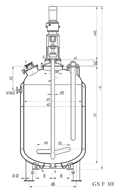Glass line reactors F type