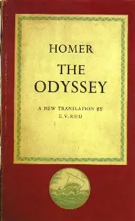 a book with the words Odyssey