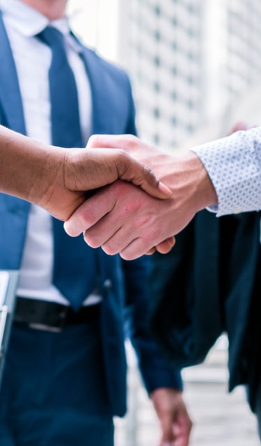 doctor shaking hands with consultant