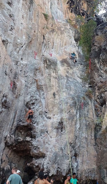 thailand krabi railay rock climbing