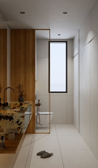 Luxury powder room interior design Dubai