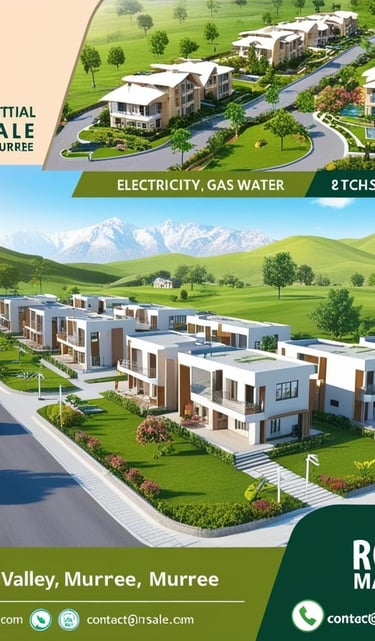 a group of three pictures of a residential development in roshana