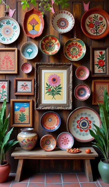 Artisanal wall plates as home decor