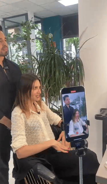 Javi Lucena grabando contenido con celebrities para proyectos de marketing y redes sociales