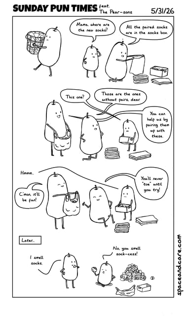 Pear-sons doing the laundry.