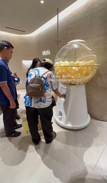 sewa mesin gachapon jumbo white  jakarta