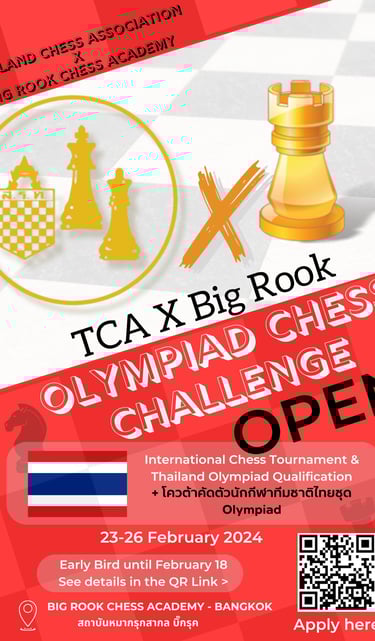 Thailand Chess. TCA x BIG ROOK Olympiad Chess Challenge (Open)