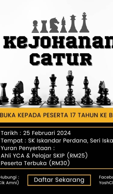 Malaysia Chess. Catur Malaysia. Perak Chess. Kejohanan Catur YCAxSKIP