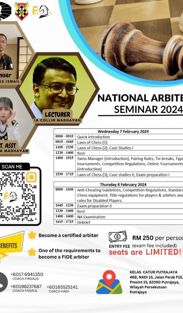 National Arbiter Seminar Chess Malaysia