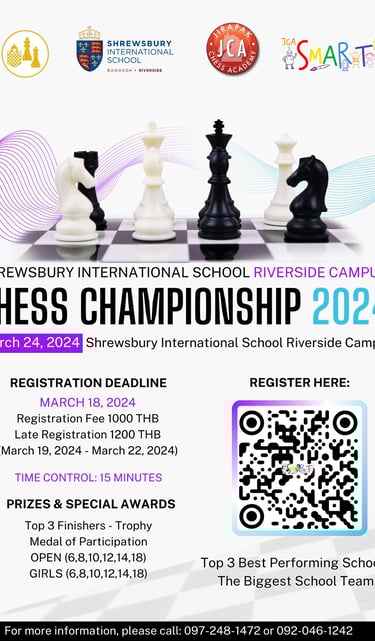 Thailand Chess. Shrewsbury International School Riverside Campus Chess Championship 2024