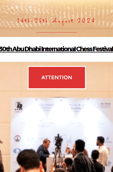 30th Abu Dhabi International Chess Festival August 2024. UAE Chess. 