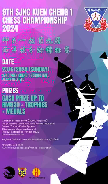9th SJKC Kuen Cheng 1 Chess Tournament Malaysia Catur KL Chess 