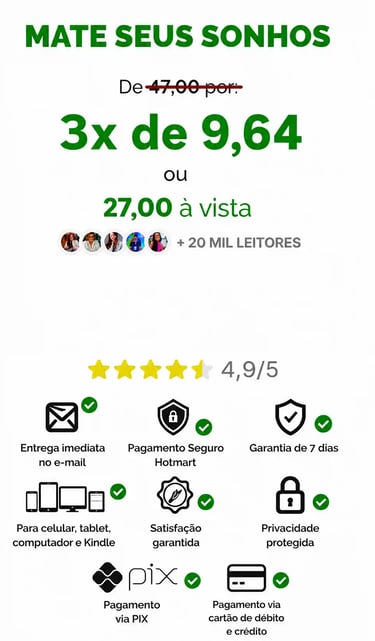 Livro Mate Seus Sonhos 27