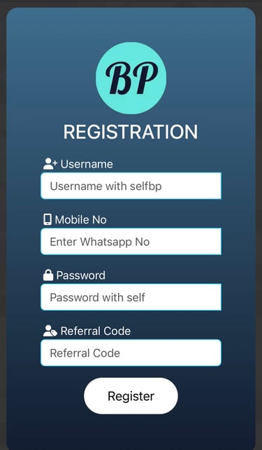 BetPro10 Registration - Enter username, WhatsApp number, password, referral code, and upload ID for 