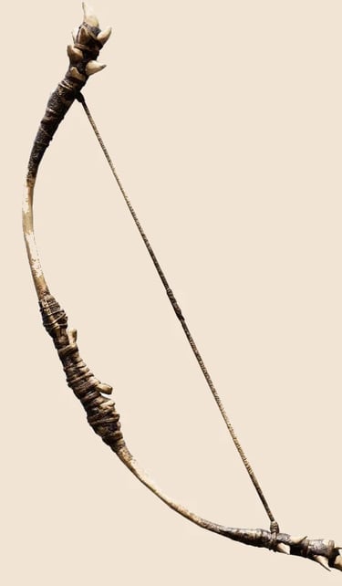 a bow with a bow and arrow on it
